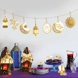 NNETM 10pcs Eid Mubarak Paper Pendants Ramadan Decorations