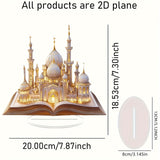 NNETM 2D Flat Acrylic Mosque Desktop Tabletop Decoration