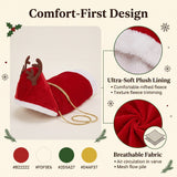Christmas Dog Costume Santa Claus Riding Reindeer