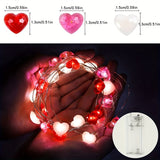 NNETM Valentine's Day Heart-Shaped LED String Lights