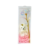 NNETM Enchanted Bear & Rose Gift Box for Special Occasions (White)