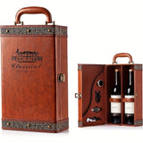 NNETM 2 Bottle Wine Carrier Tote with Accessories Set