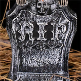 NNETM Haunted Resin Tombstone: Illuminated Graveyard Décor with LED Lights