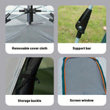 NNETM Hexagonal Quick Opening Outdoor Camping Tent 6-Person