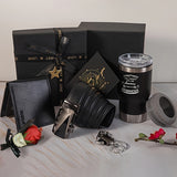 NNETM Men's Gift Set with Wallet Belt Keychain (6pcs)