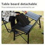 NNETM Portable Aluminum Camping Table Adjustable Height