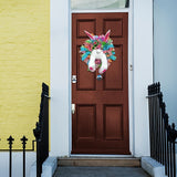 NNETM Classic Easter Bunny Wreath Door Decor