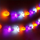 NNETM Halloween LED Pumpkin Bat String Lights