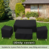 NNETM Outdoor Patio Furniture Covers Waterproof & Durable (4PCS)