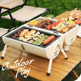 NNETM Portable Cast Iron BBQ Grill Charcoal Stove