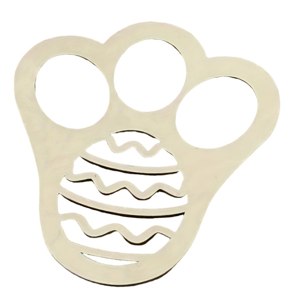 NNETM 5pcs Wooden Rabbit Paw Print Stencils for Easter DIY