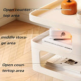 NNETM Tiered Shelf Bedside Table - White