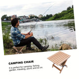 NNETM Portable Folding Wooden Camping Stool