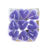 NNEOBA 9pcs Purple Heart-Shaped Aromatherapy Candles Set