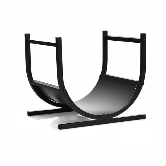 NNETM U-Shaped Metal Firewood Rack Stand