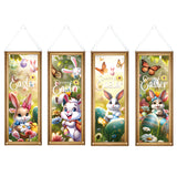 NNETM 4pcs Easter Decorative Flags Set for Yard and Porch