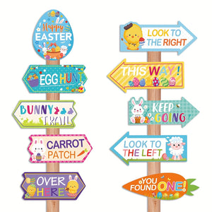 NNETM Easter Egg Hunt Bunny Chick Yard Signs Set
