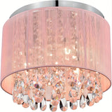 NNETM Crystal Chandelier Flush Mount Ceiling Light