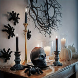 NNETM Halloween Wreath with Pre-Lit Black Art Deco