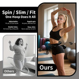 NNETM 2-in-1 Adjustable Weight Loss Fitness Hoop (24 Knots)