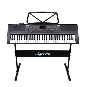 NNEDPE 61-Key Electronic Piano Keyboard 75cm with Stand - Black