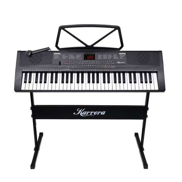 NNEDPE 61-Key Electronic Piano Keyboard 75cm with Stand - Black