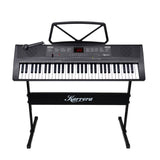 NNEDPE 61-Key Electronic Piano Keyboard 75cm with Stand - Black
