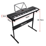 NNEDPE 61-Key Electronic Piano Keyboard 75cm with Stand - Black