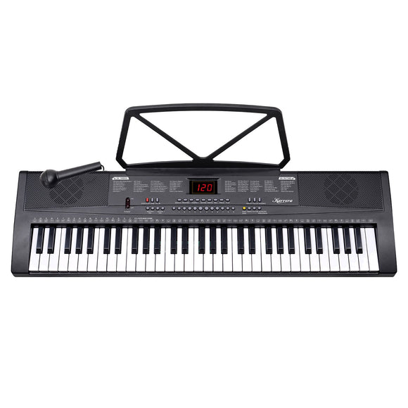 NNEDPE 61-Key Electronic Piano Keyboard 75cm - Black