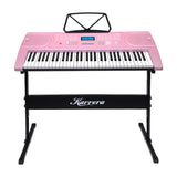 NNEDPE 61-Key Electronic Keyboard Piano Music with Stand - Pink