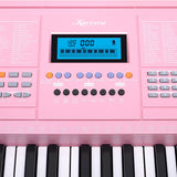 NNEDPE 61-Key Electronic Keyboard Piano Music with Stand - Pink