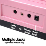 NNEDPE 61-Key Electronic LED Piano Keyboard with Stand - Pink