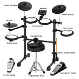 NNEDPE TDX-16 Electronic Drum Kit with Pedals
