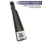 NNEDPE 29in 6-String Lap Steel Hawaiian Guitar - Black