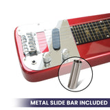 NNEDPE 6-String Steel Lap Guitar - Metallic Red
