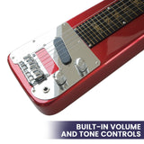 NNEDPE 6-String Steel Lap Guitar - Metallic Red