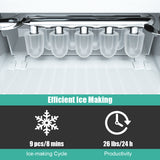 NNECW Countertop Ice Maker with Removable Basket for Home