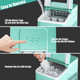 NNECW Countertop Ice Maker with Removable Basket for Home