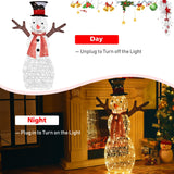NNECW Lighted Standing Snowman with Ground Stakes for Decorations