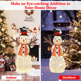 NNECW Lighted Standing Snowman with Ground Stakes for Decorations