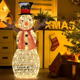 NNECW Lighted Standing Snowman with Ground Stakes for Decorations