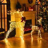 NNECW Pre-lit 50 LED Christmas Reindeer Decoration for Small Yard