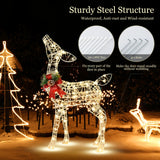 NNECW Pre-lit 50 LED Christmas Reindeer Decoration for Small Yard