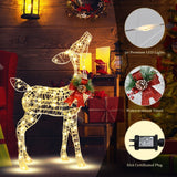 NNECW Pre-lit 50 LED Christmas Reindeer Decoration for Small Yard