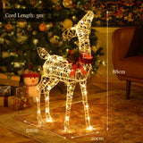 NNECW Pre-lit 50 LED Christmas Reindeer Decoration for Small Yard