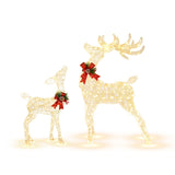 NNECW Pre-lit 50 LED Christmas Reindeer Decoration for Small Yard
