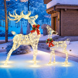 NNECW Pre-Lit LED Light up Reindeer with Exquisite Design for Decoration
