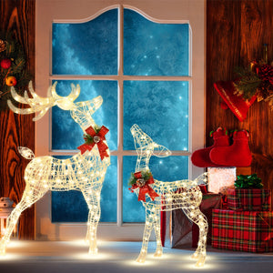 NNECW Pre-Lit LED Light up Reindeer with Exquisite Design for Decoration