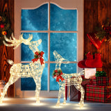 NNECW Pre-Lit LED Light up Reindeer with Exquisite Design for Decoration