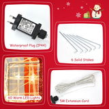 NNECW Set of 3 Christmas Lighted Gift Boxes with Waterproof Plug